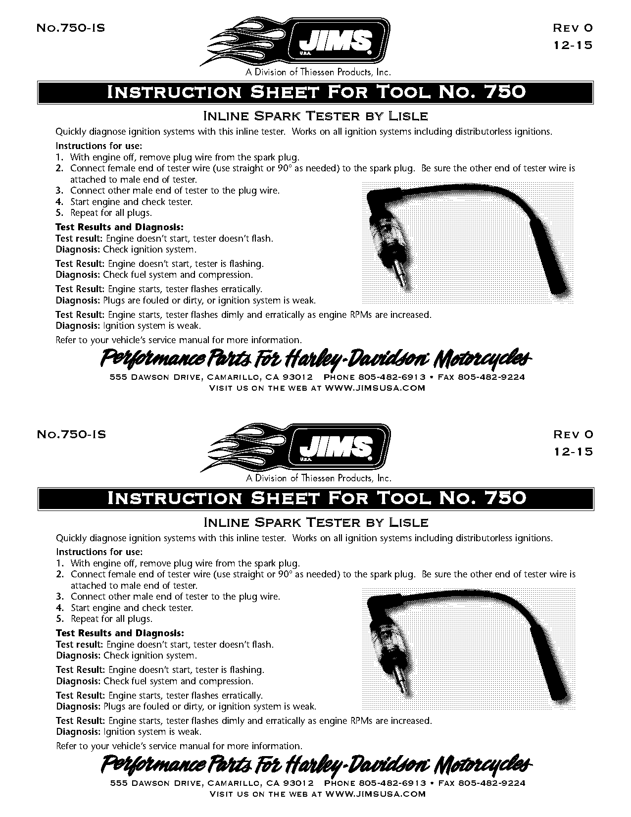 ignition spark tester instructions