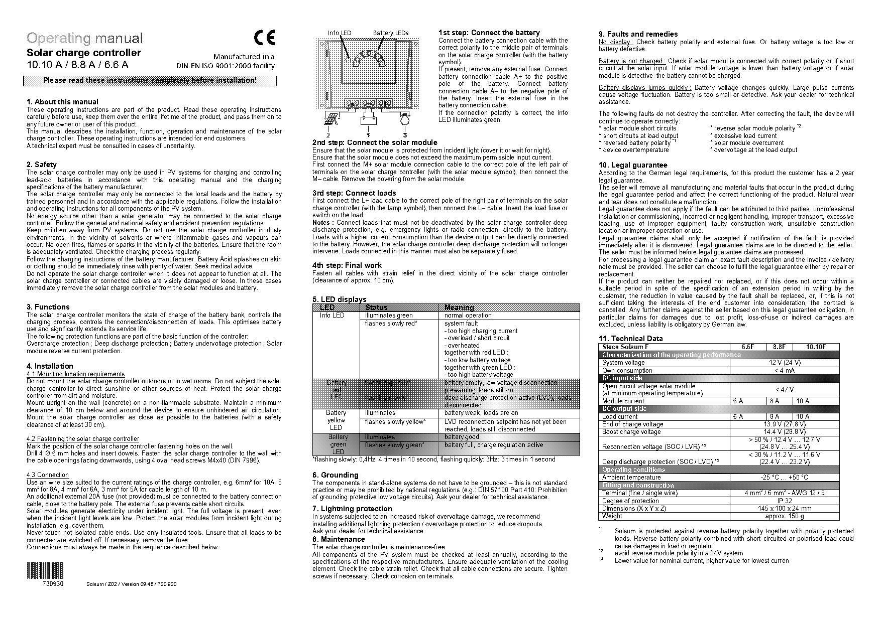 fangpusun solar charge controller manual