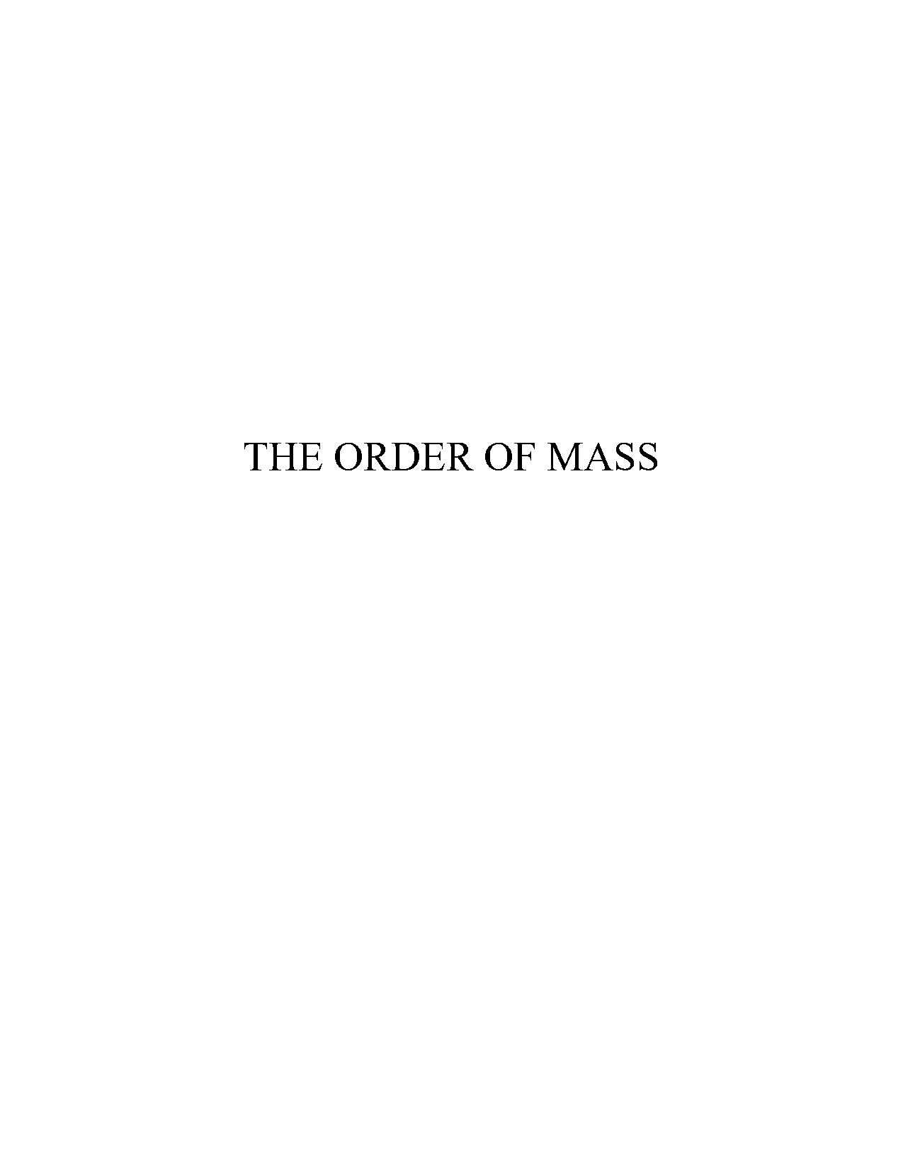 catholic mass full text