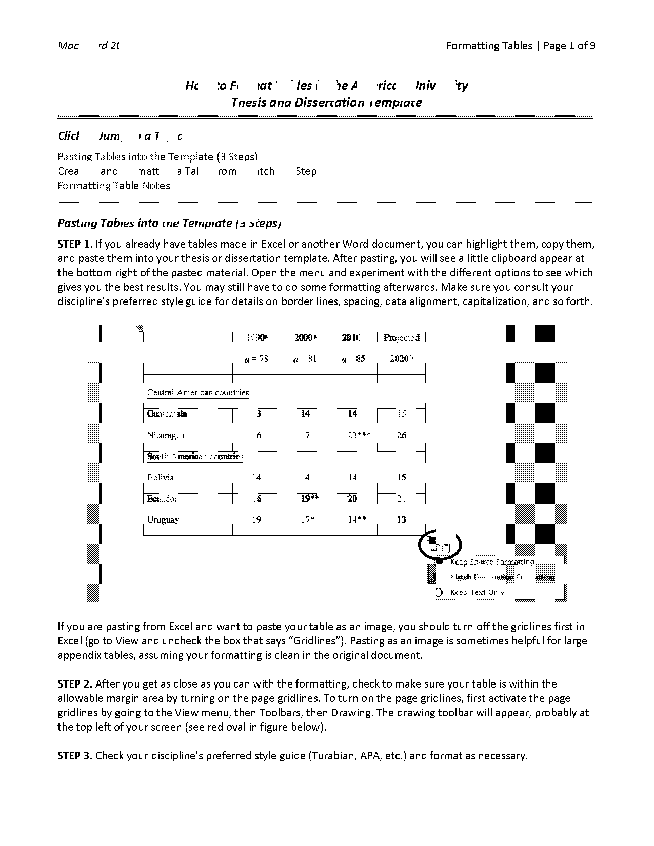 erase table formatting excel mac