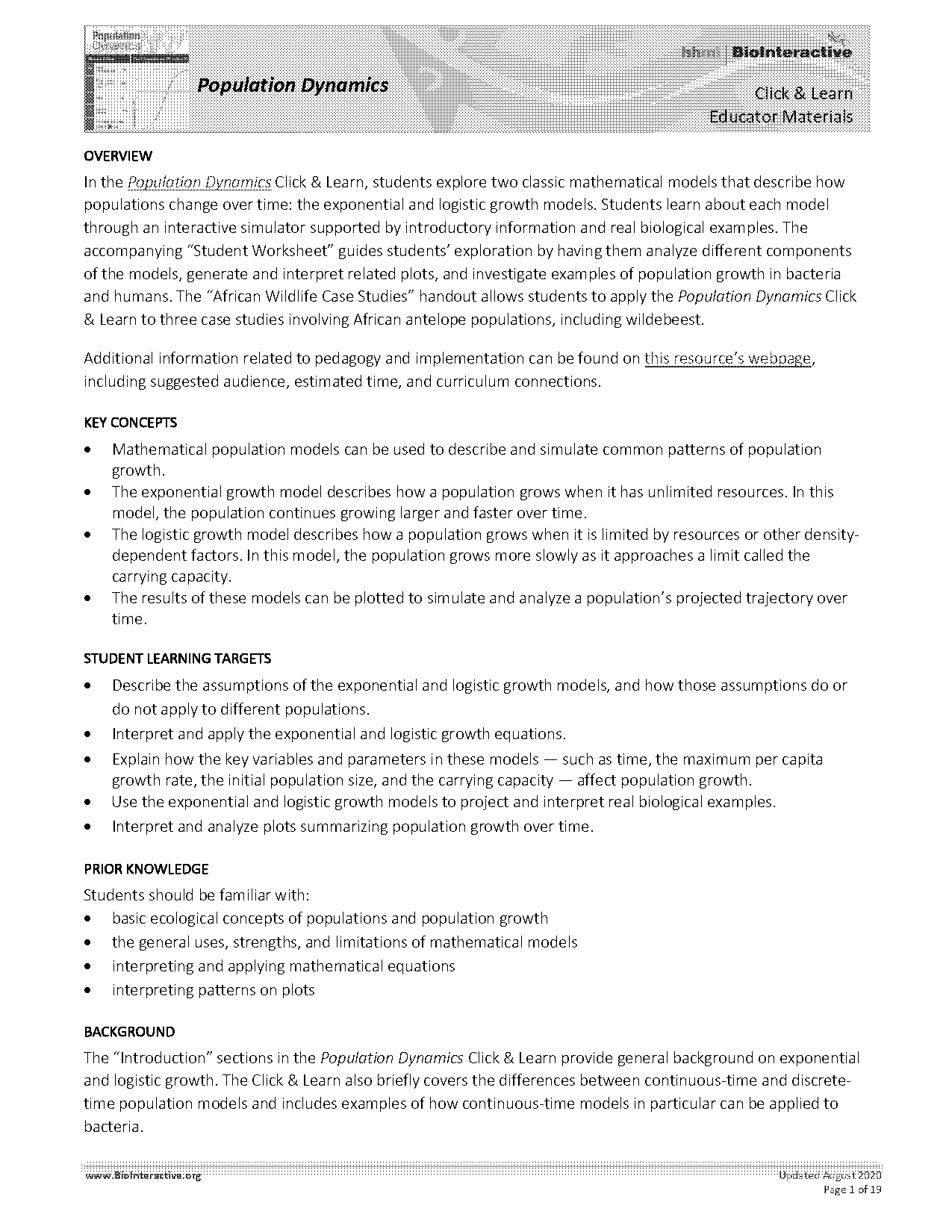 bacterial growth graph worksheet