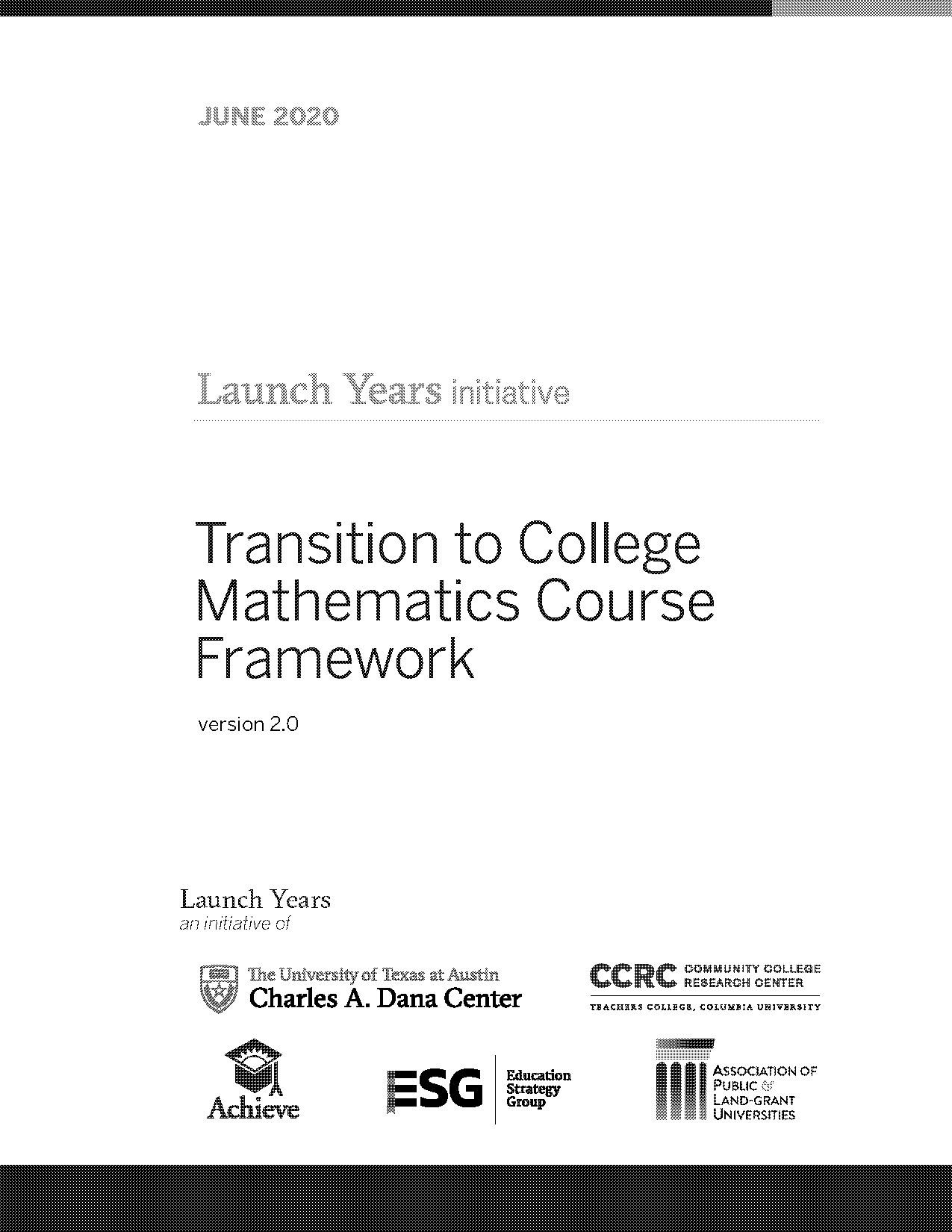 transition to college mathematics and statistics instructional model