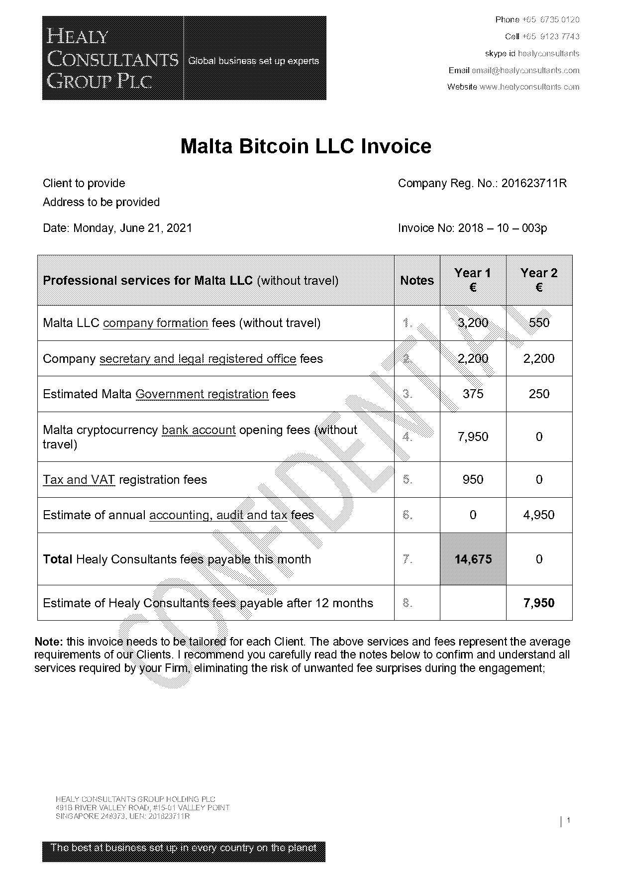 how to invoice a bitcoin account