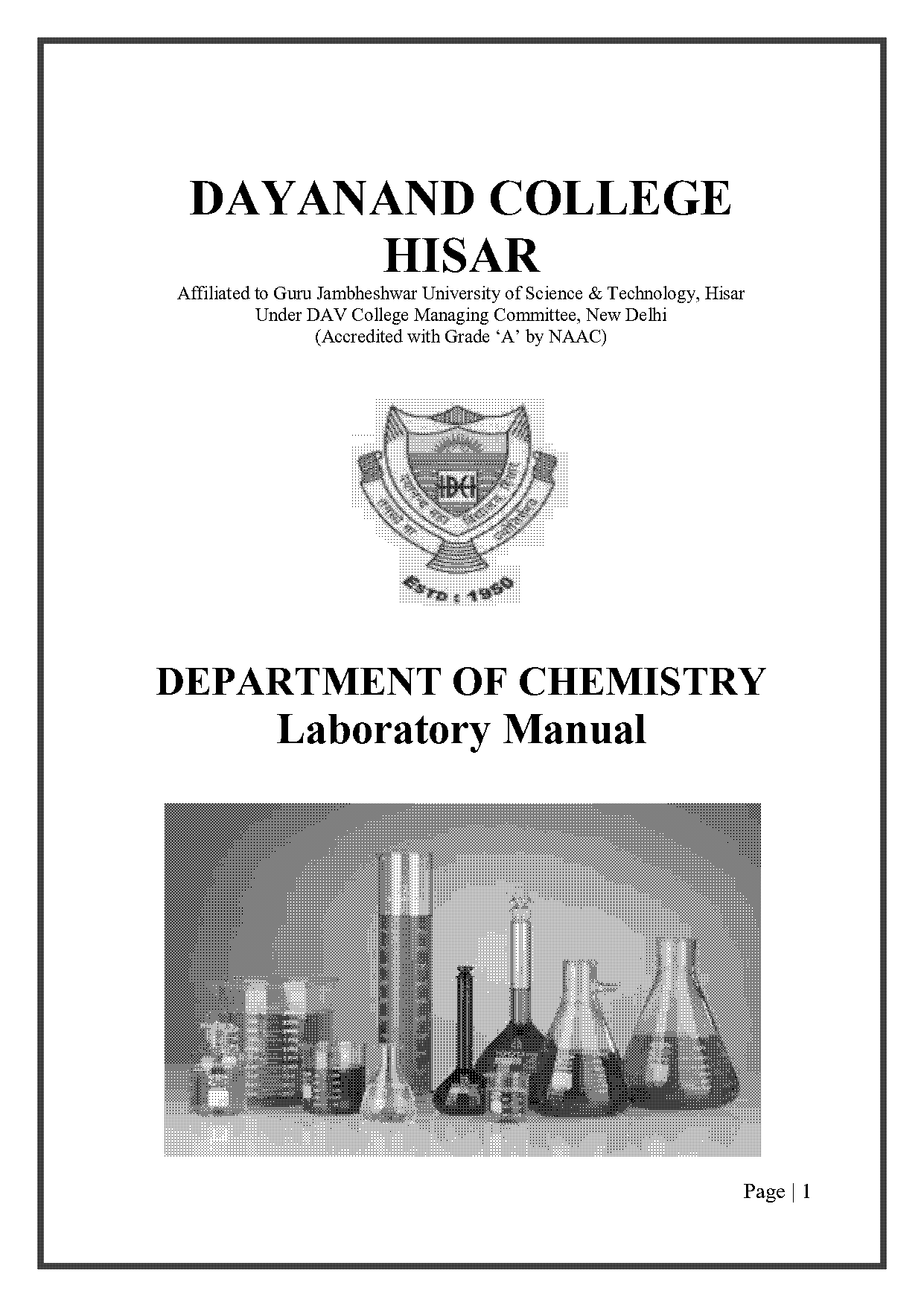 msc chemistry inorganic lab manual