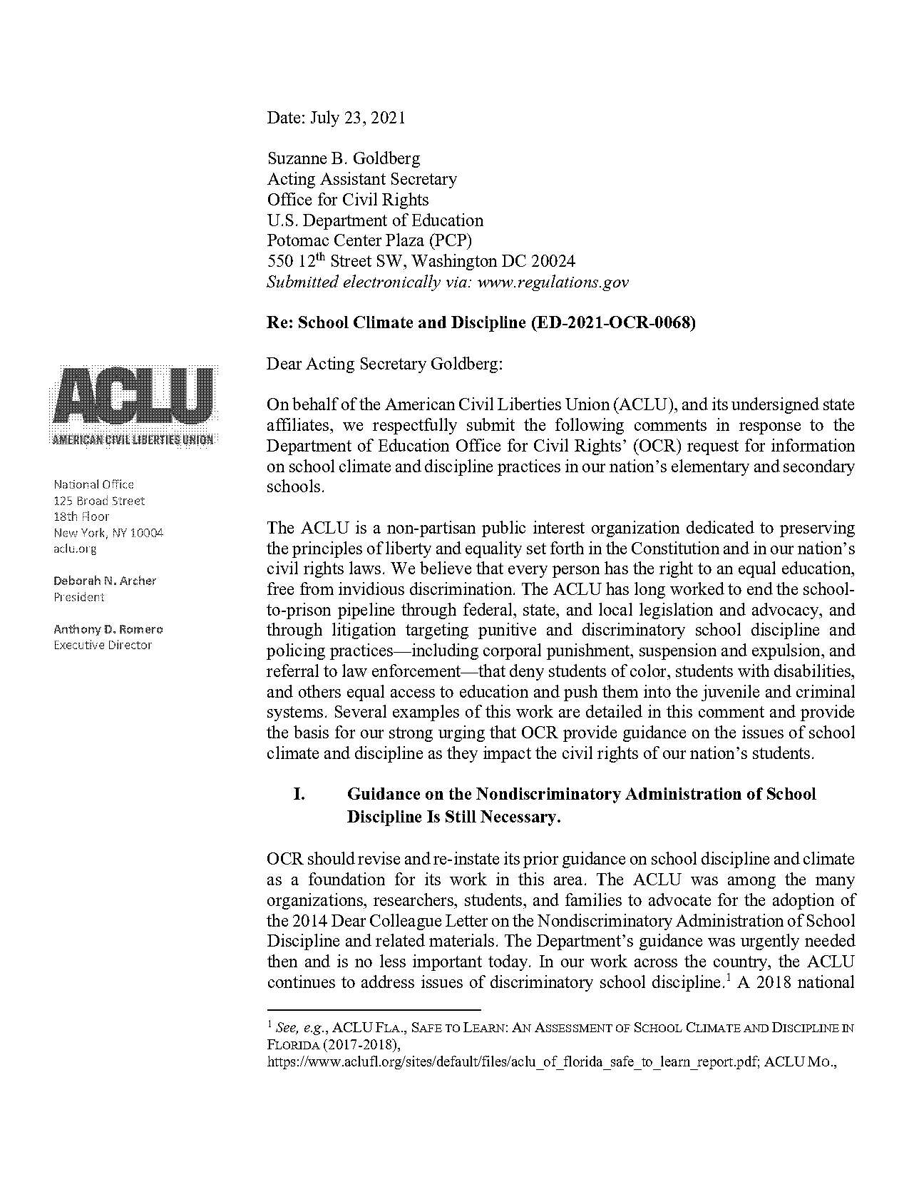 aclu mo complaint form