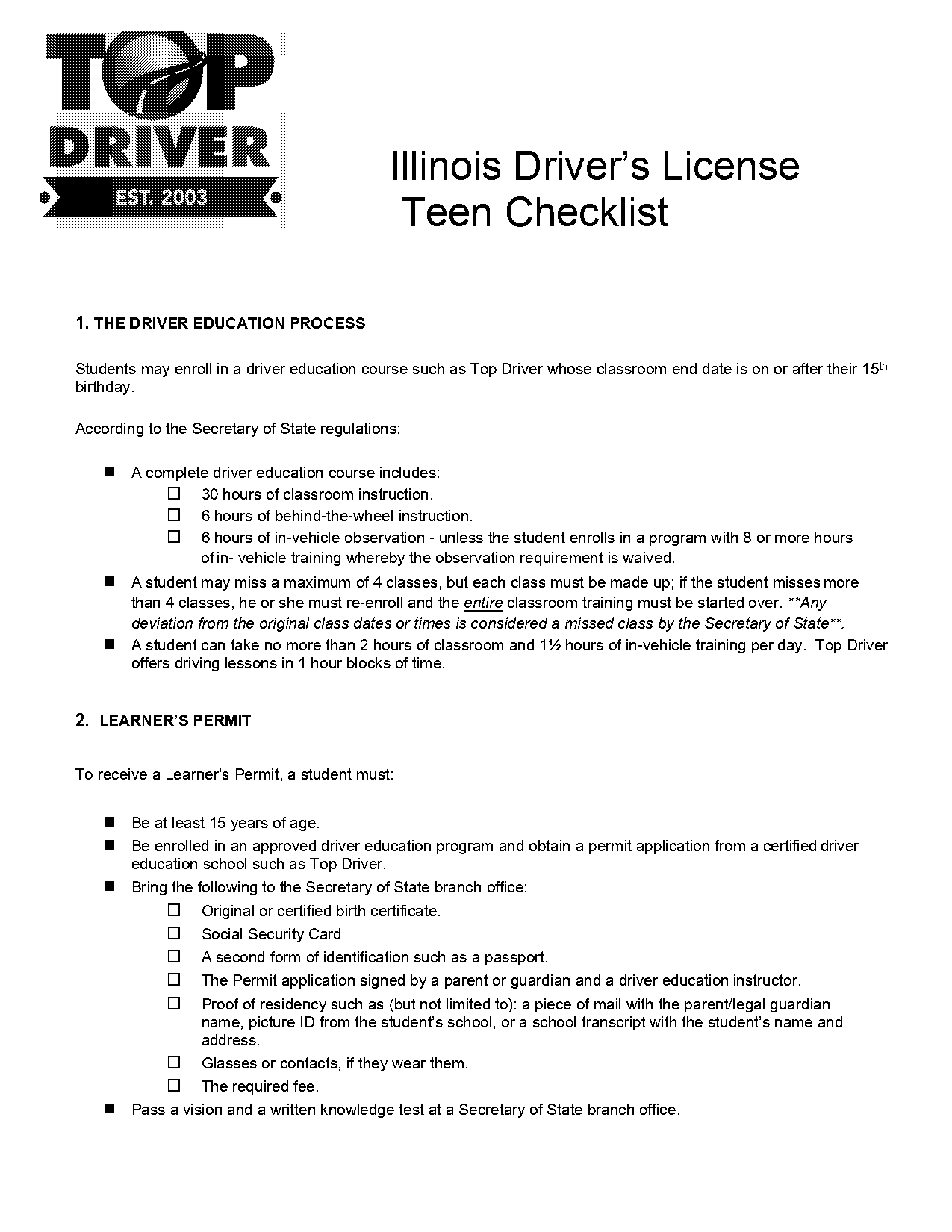 certificate of completion for a driver education course