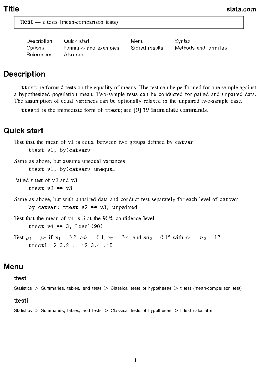 difference between one and two sample t test