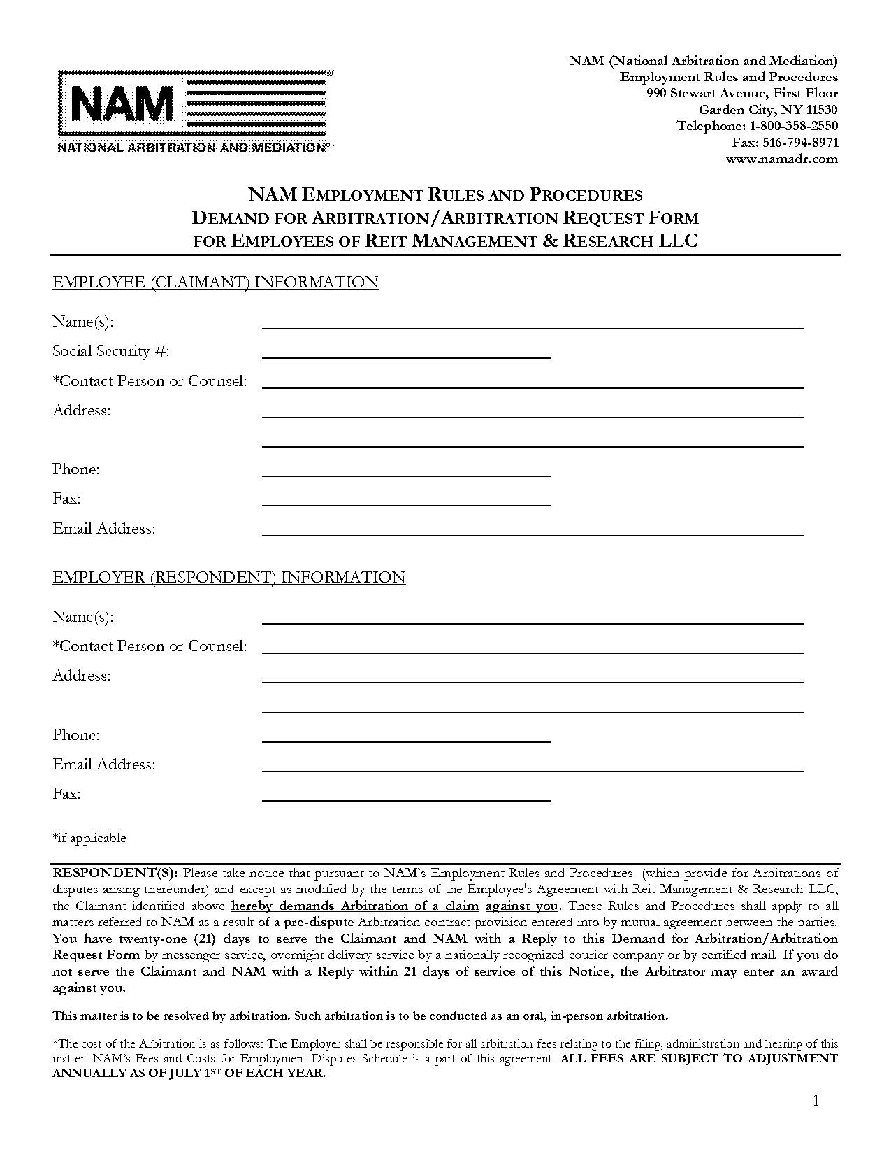 demand management request form