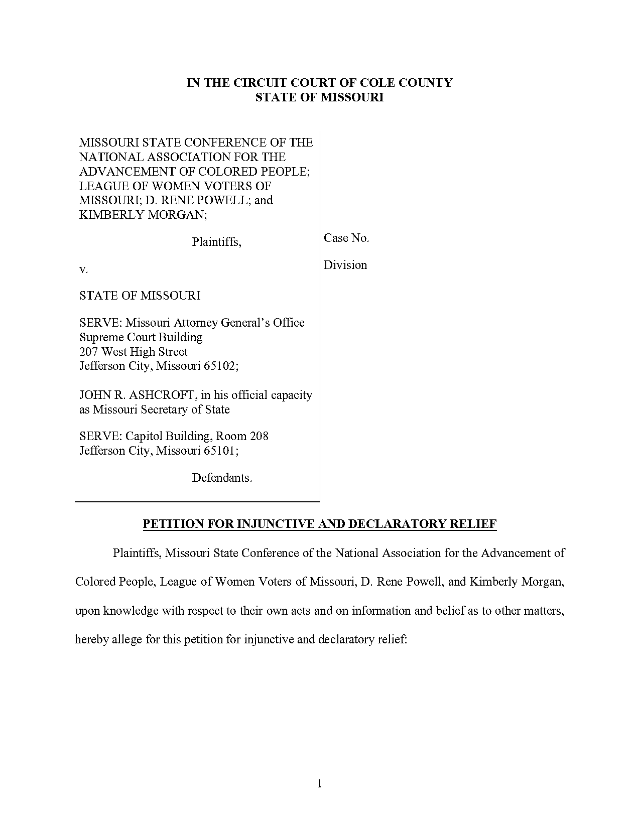 aclu mo complaint form