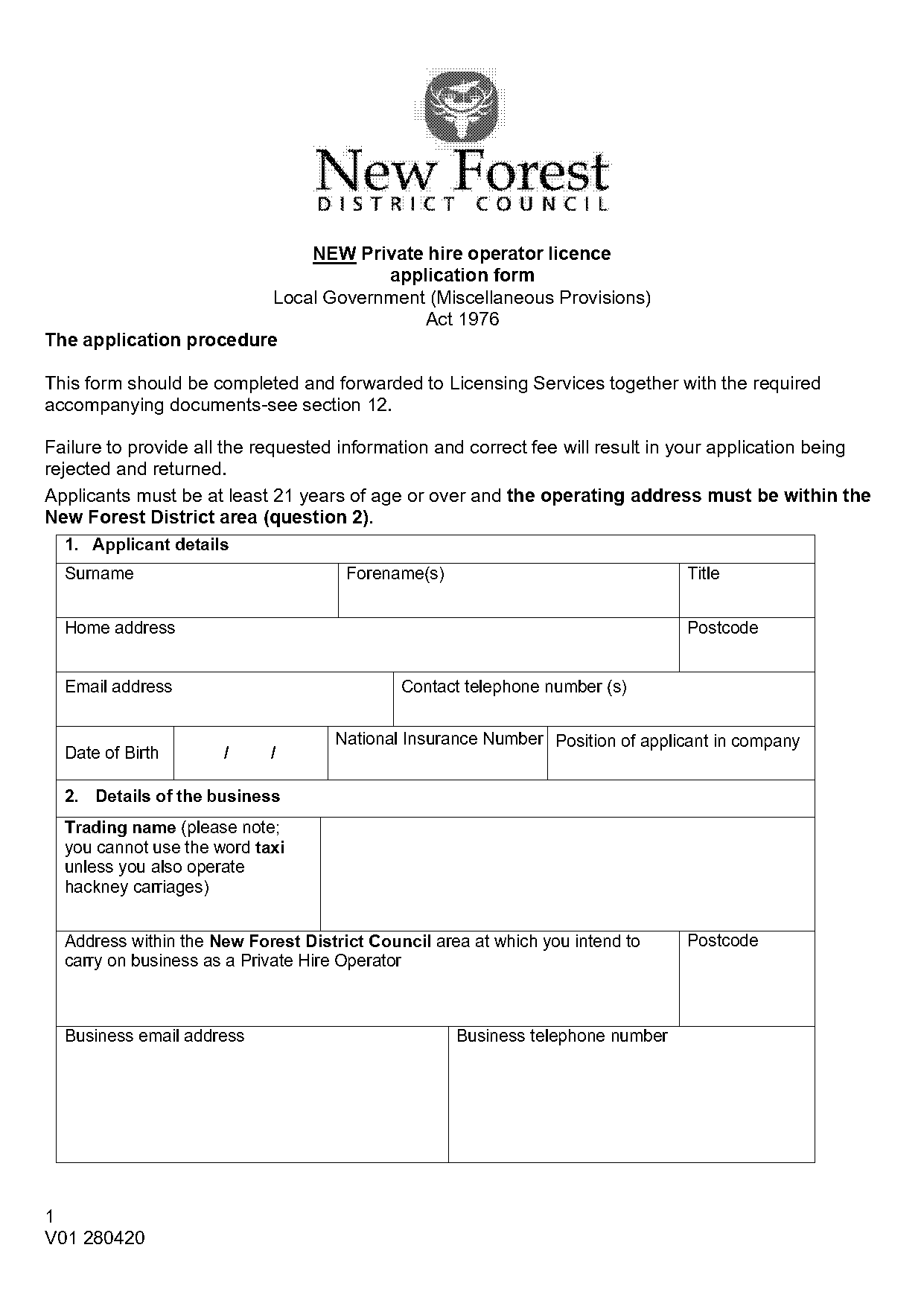 new forest district council planning permission applications