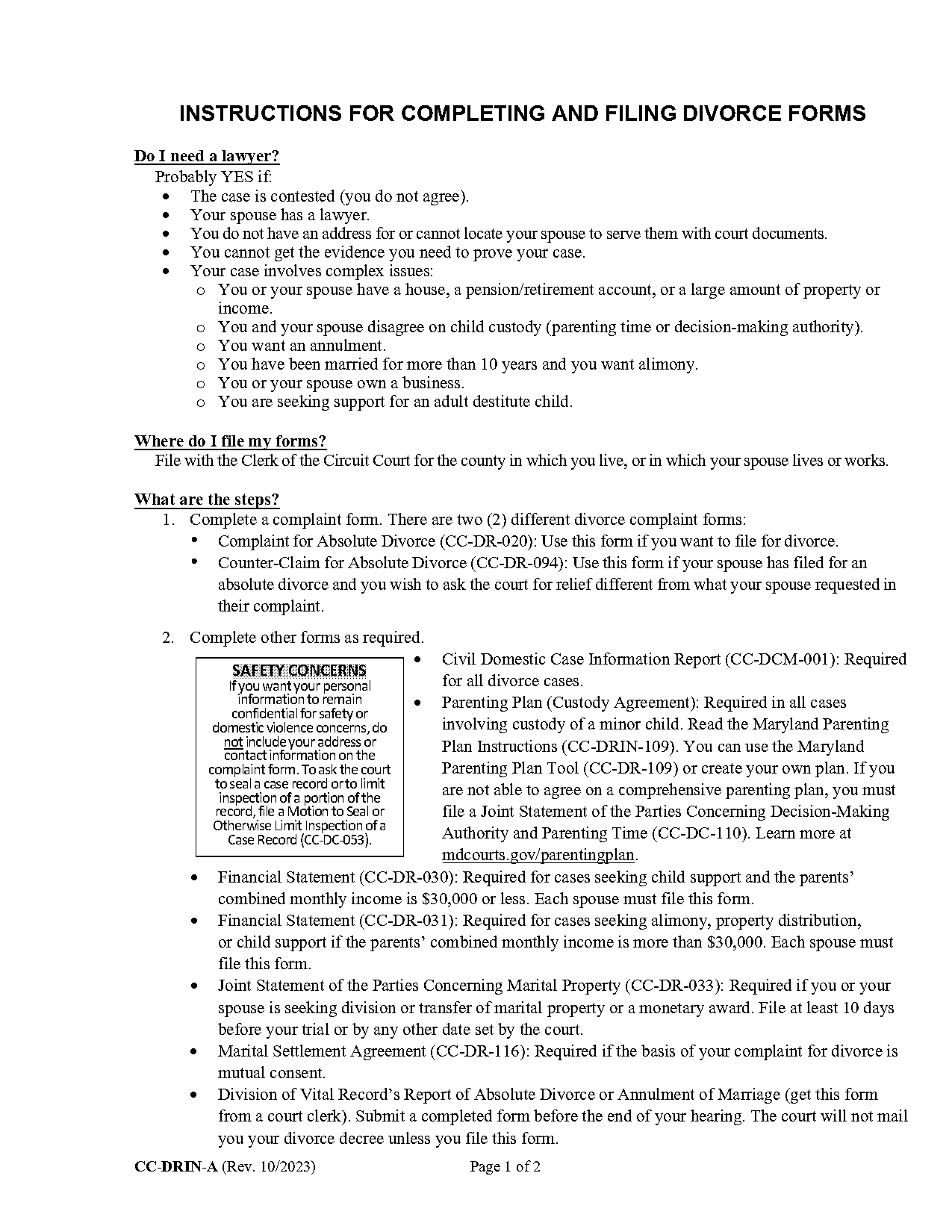 free method statement forms