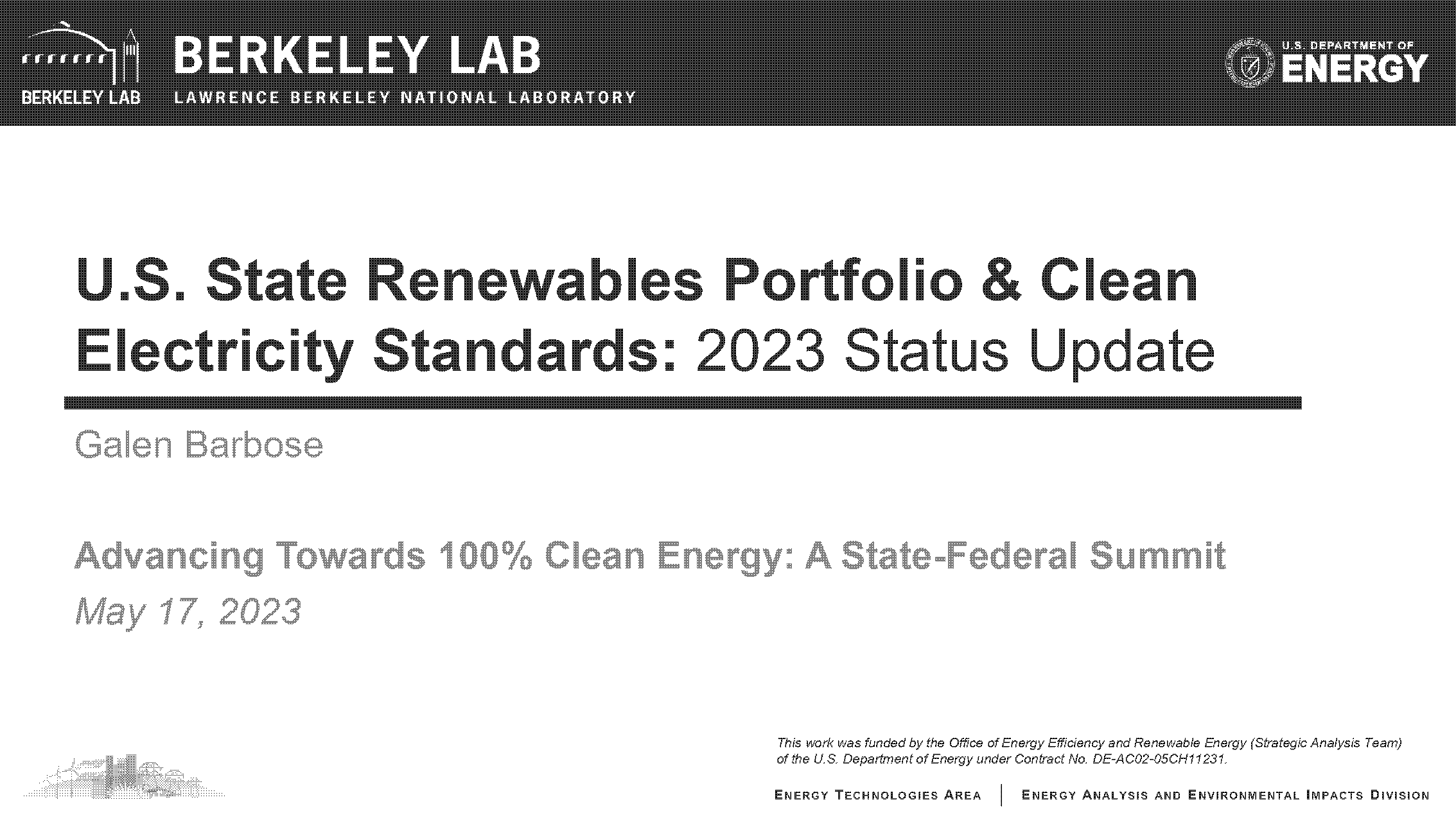 renewables portfolio standards in the united states a status update