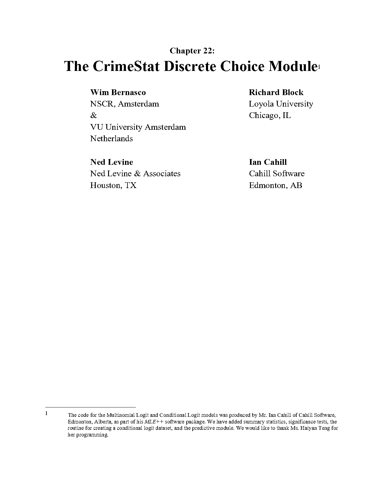 conditional logit sample code r