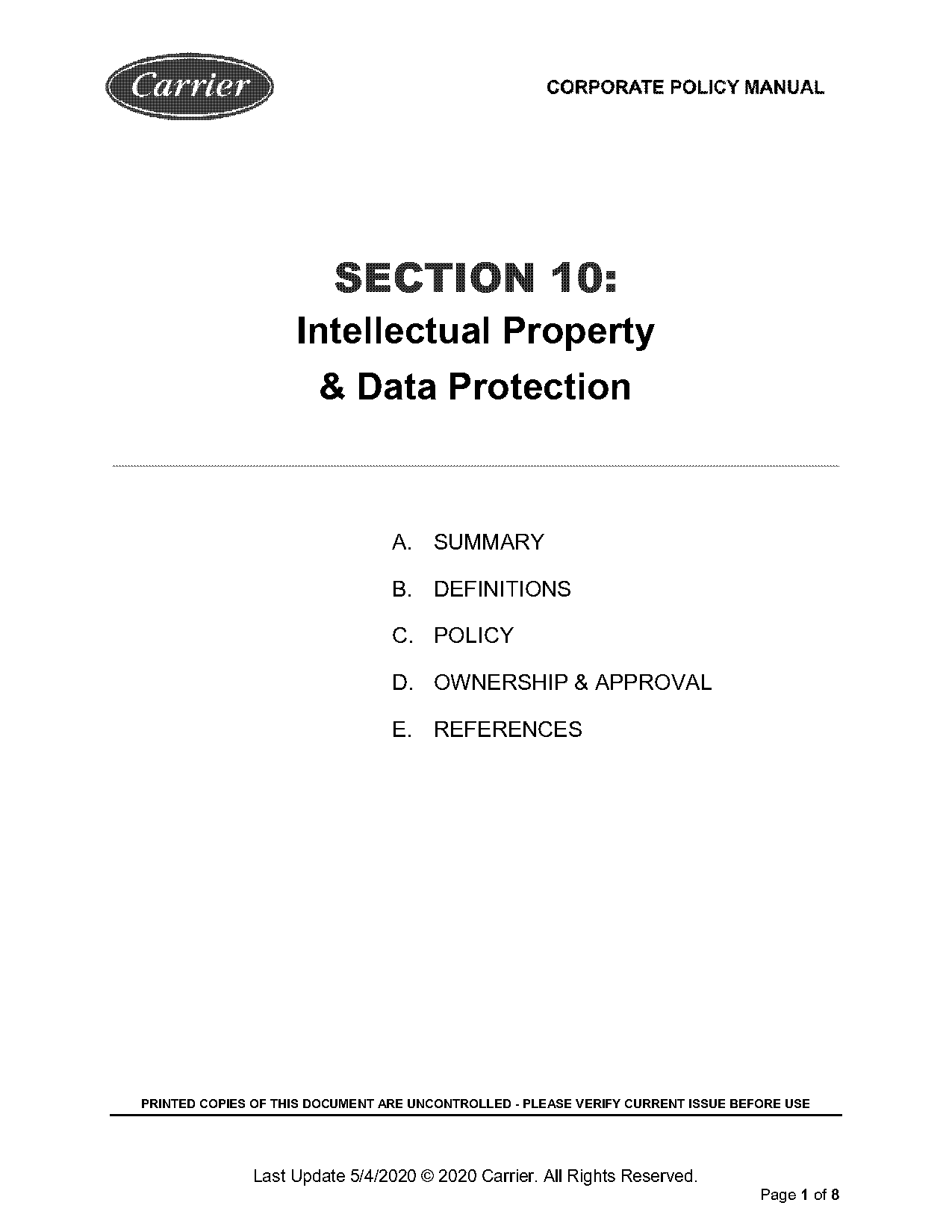 intellectual property security policy