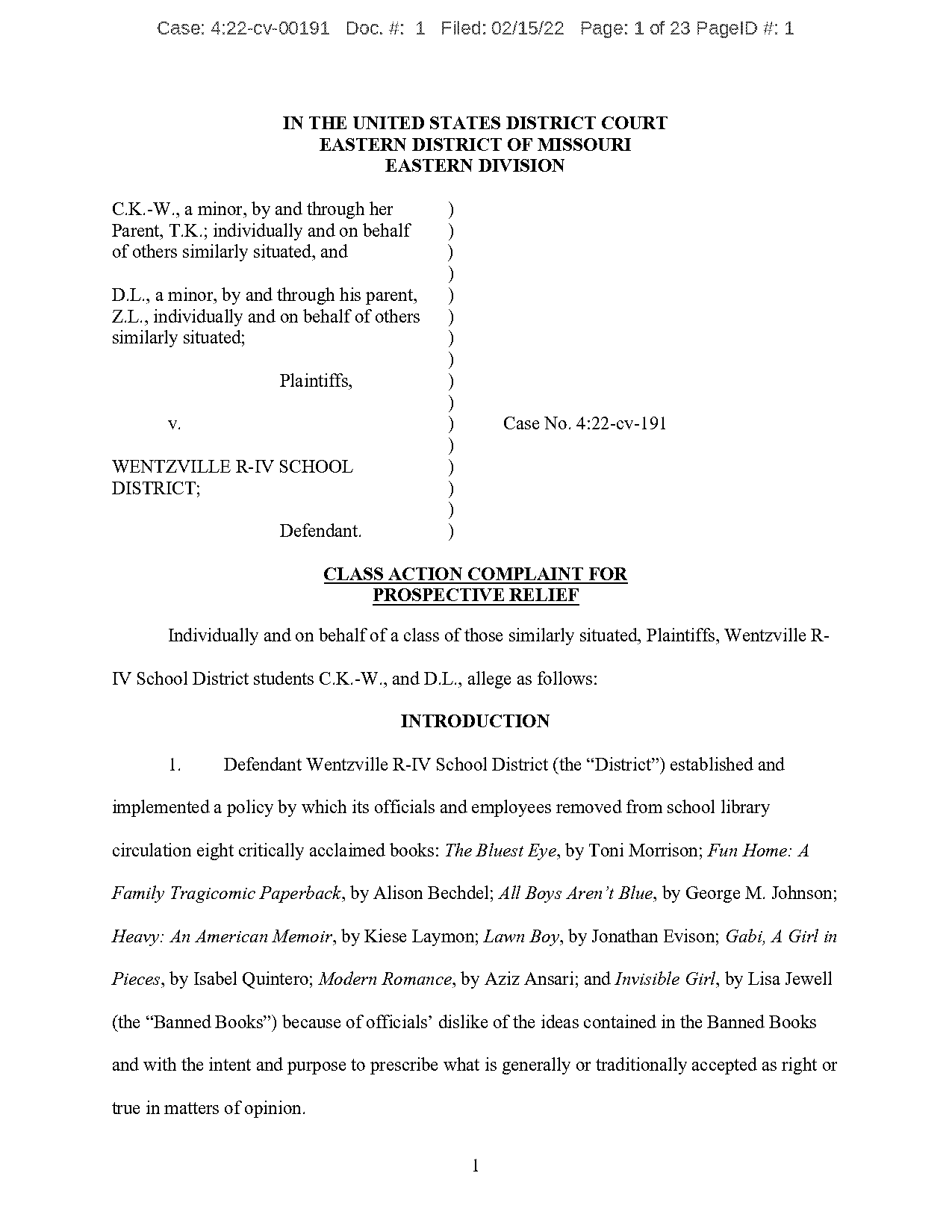 aclu mo complaint form