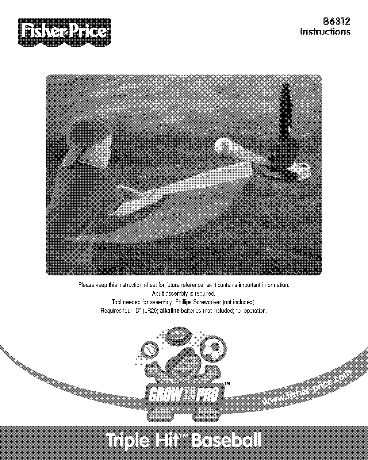 fisher price grow to pro baseball instructions