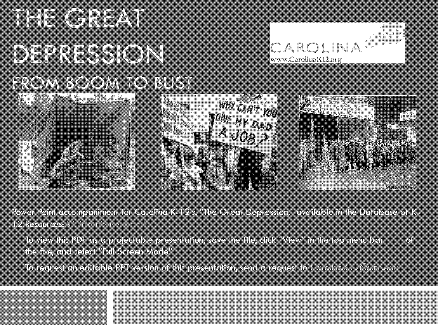 great depression google slides template