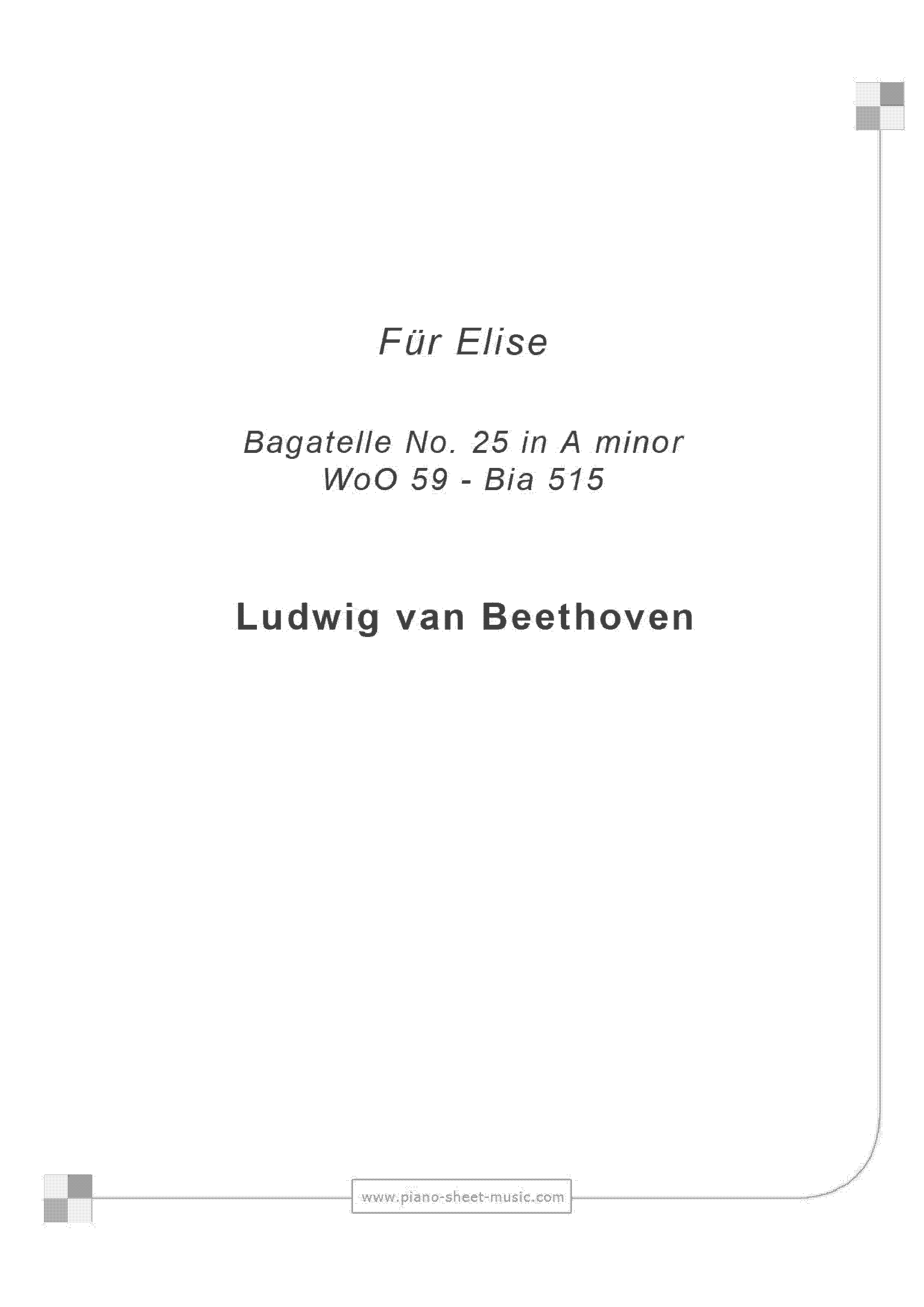 fur elise beethoven sheet music pdf