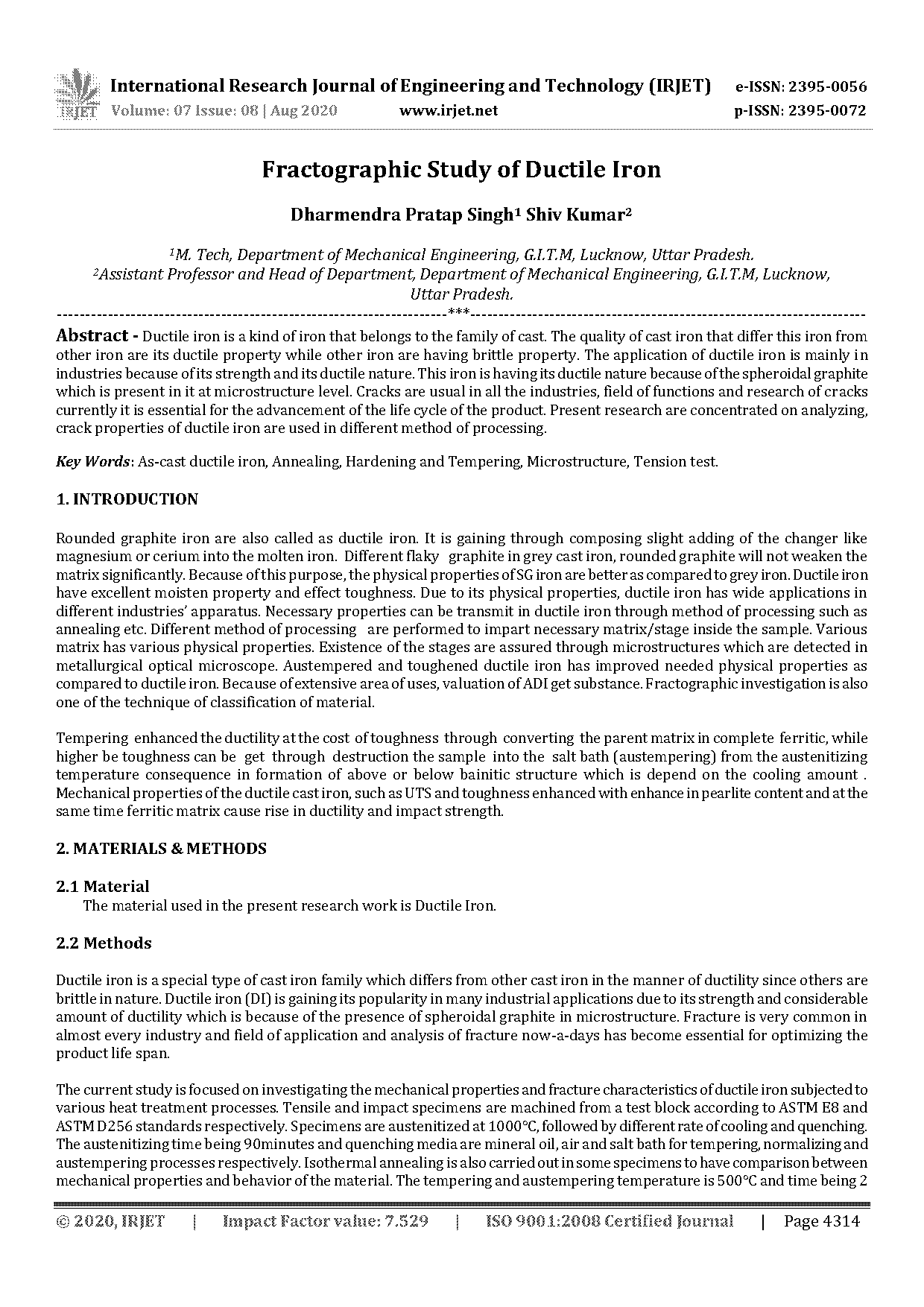 physical properties of ductile iron