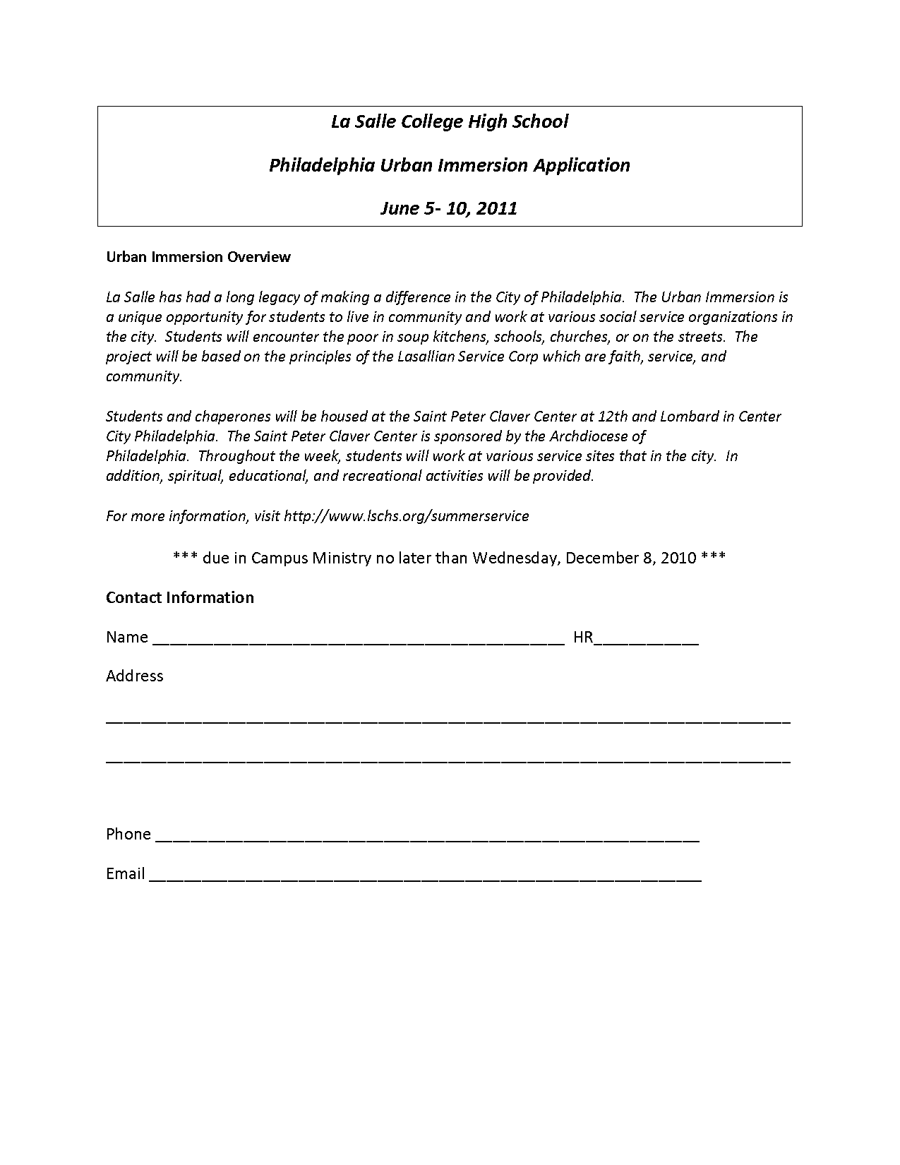 high school application philadelphia