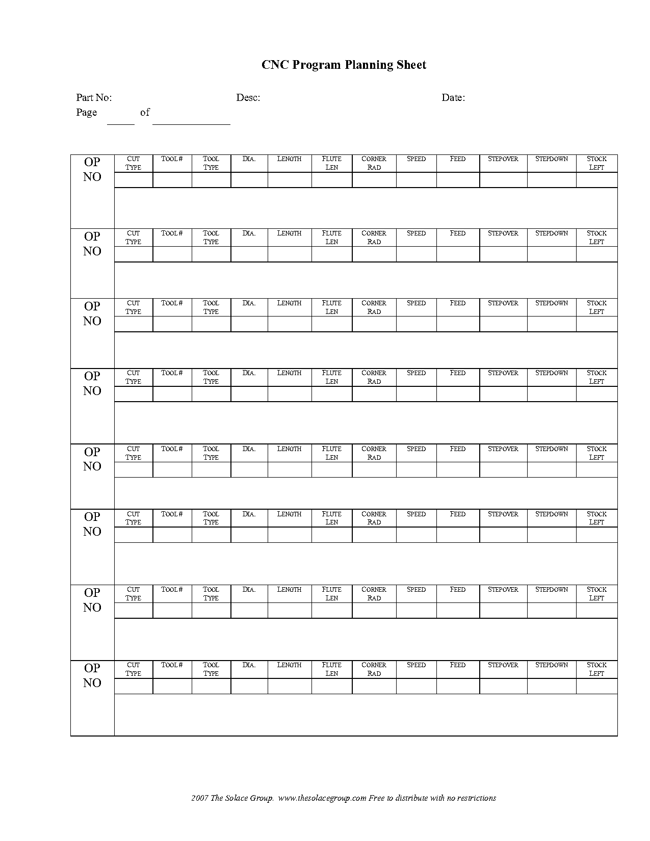 cnc program plans free