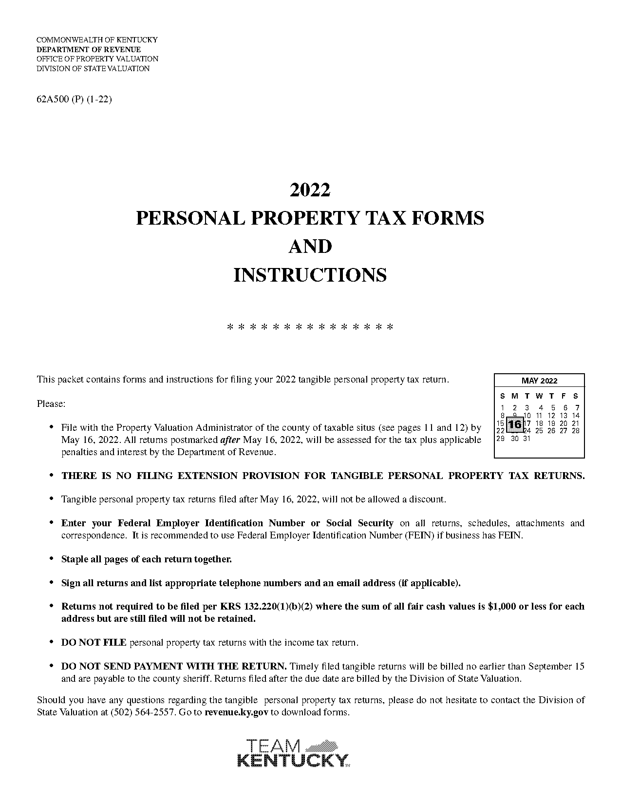 inventory of personal property form