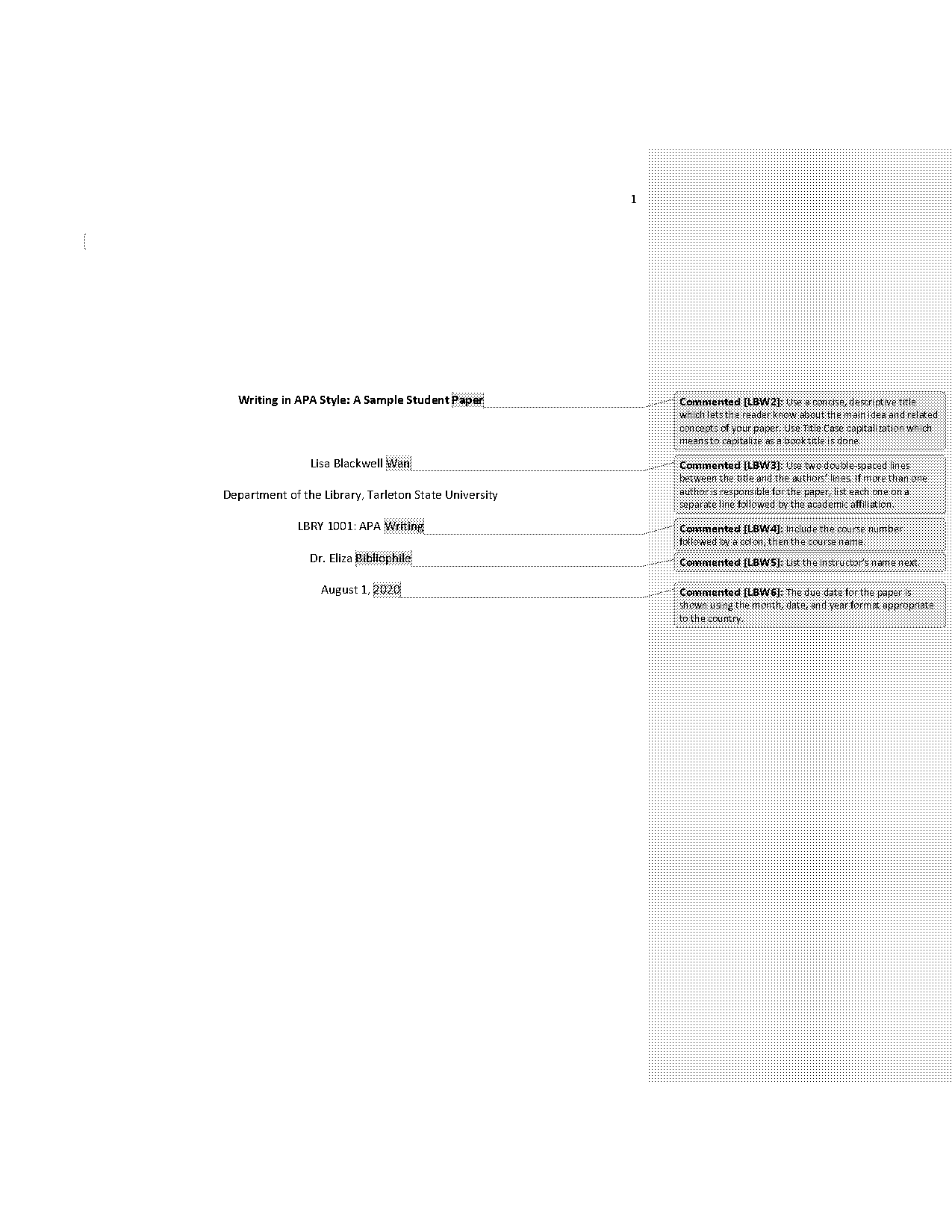 apa style titles in citation references