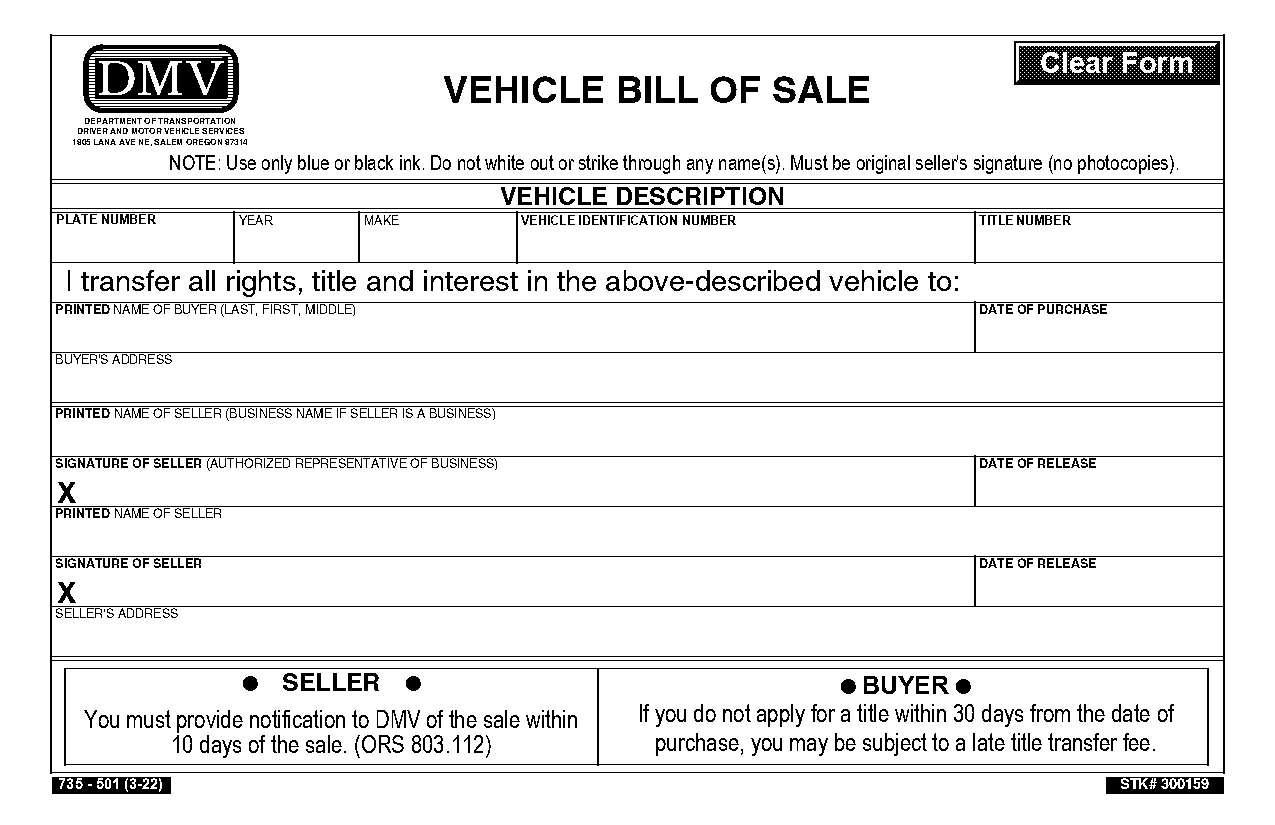 general bill of sale template vehicle