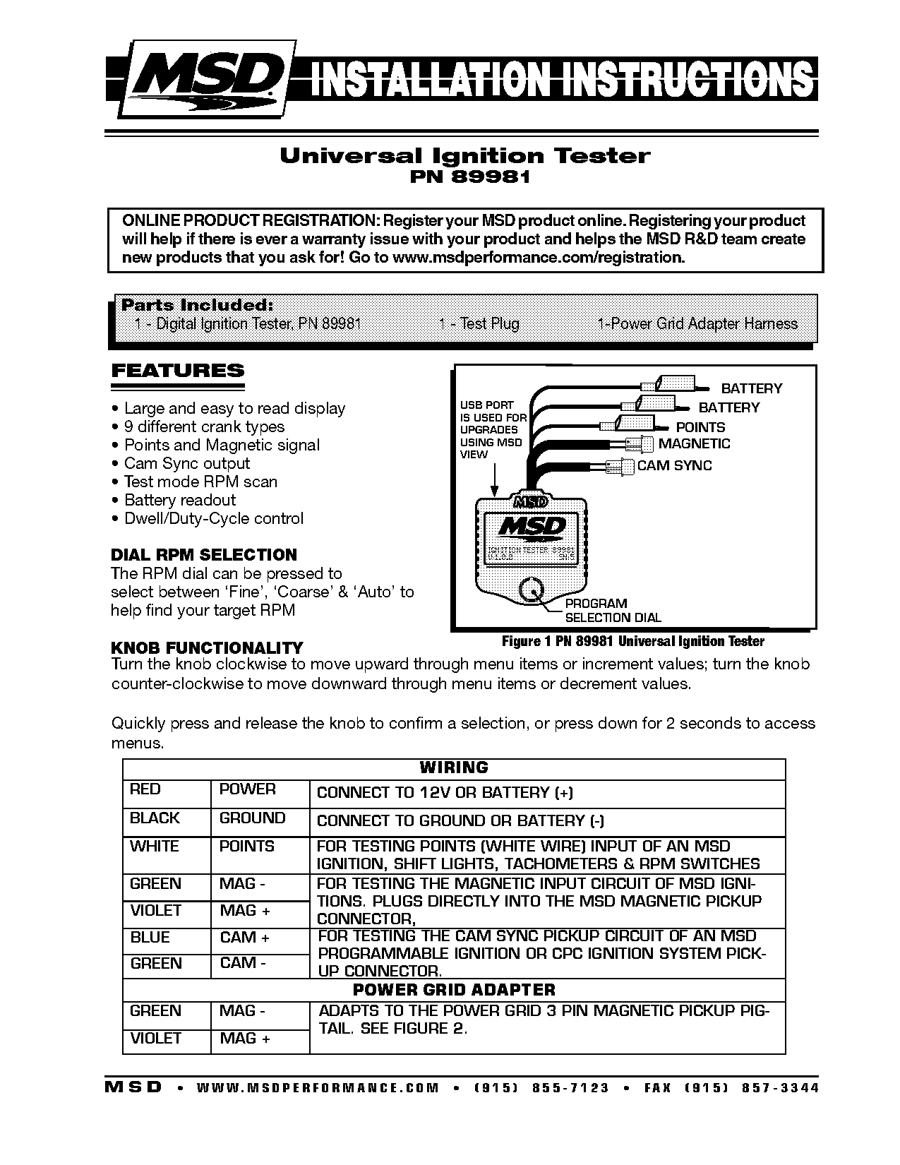 ignition spark tester instructions