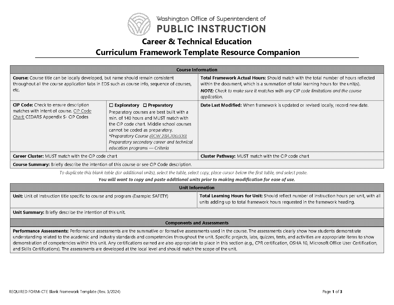 free blank course syllabus template