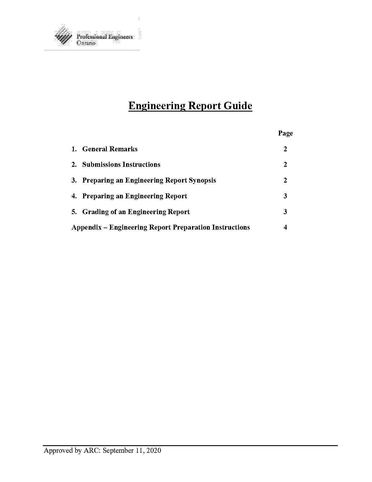 engineering report format template