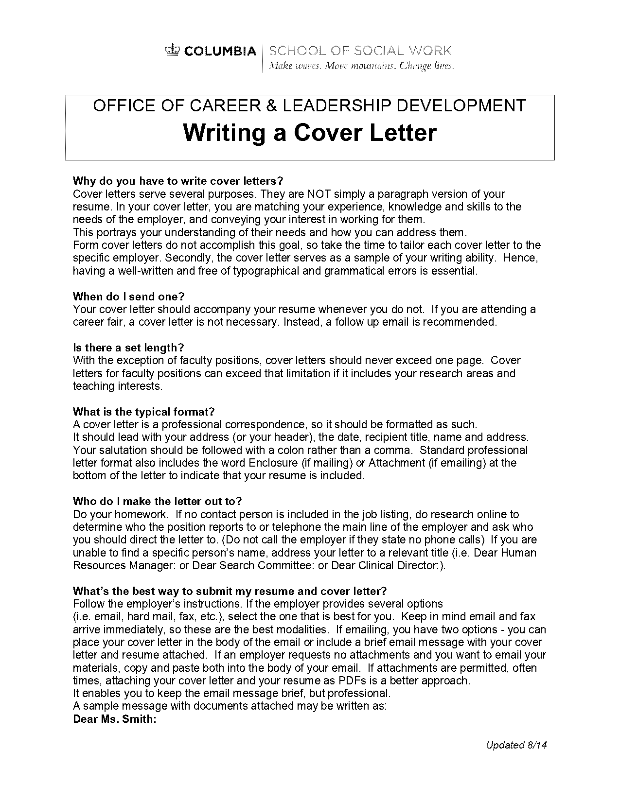 cover letter thank you then a comma