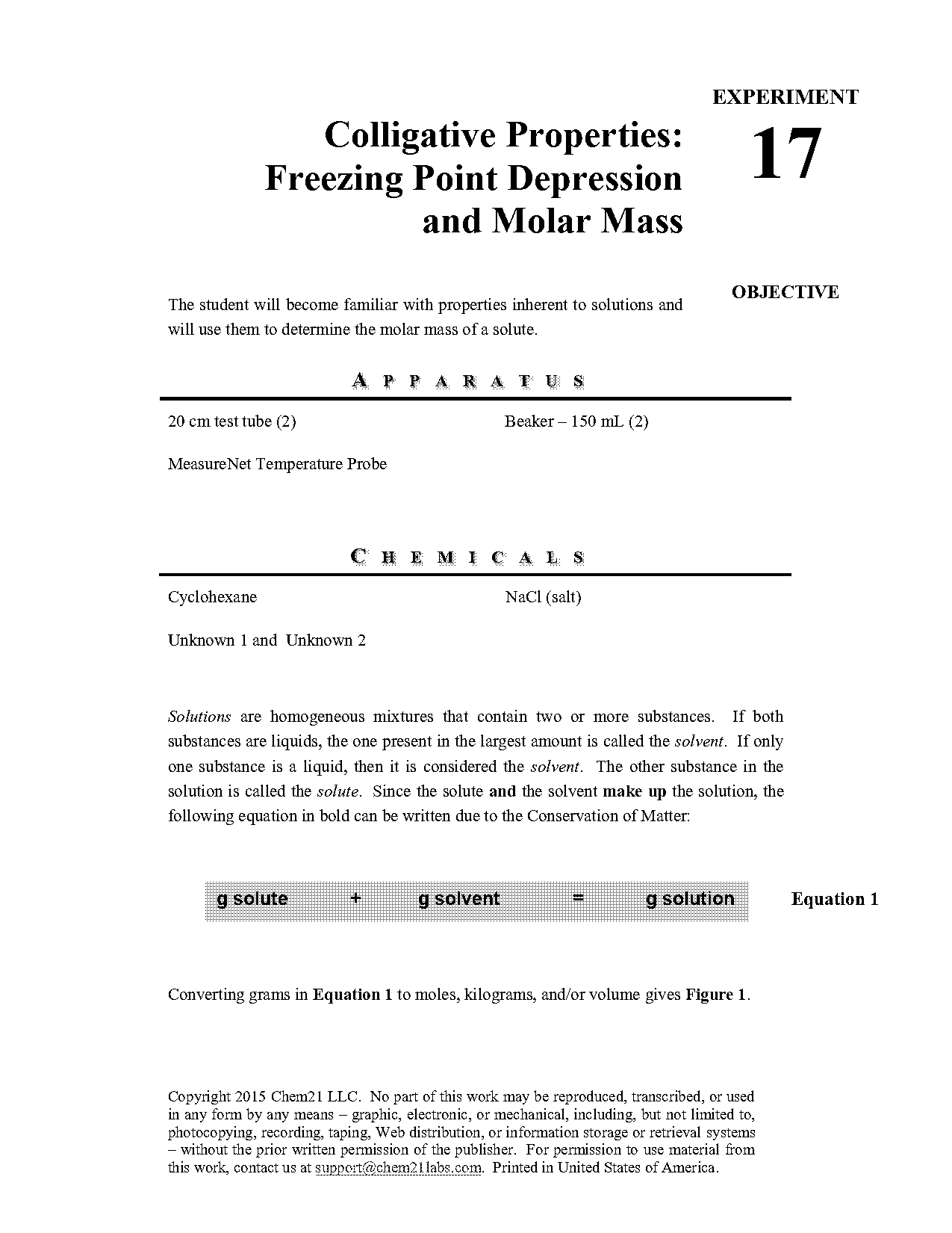 colligative properties lab report cyclohexane