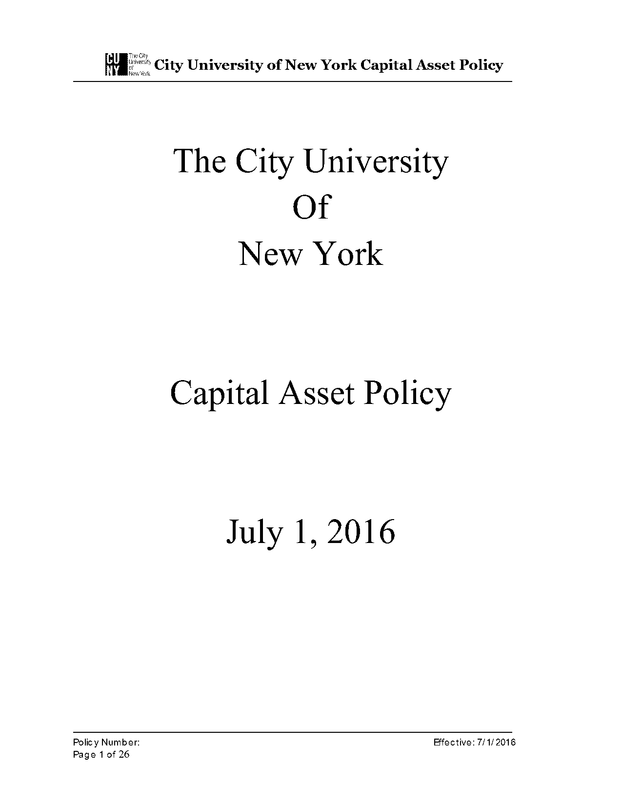 capital asset management policy