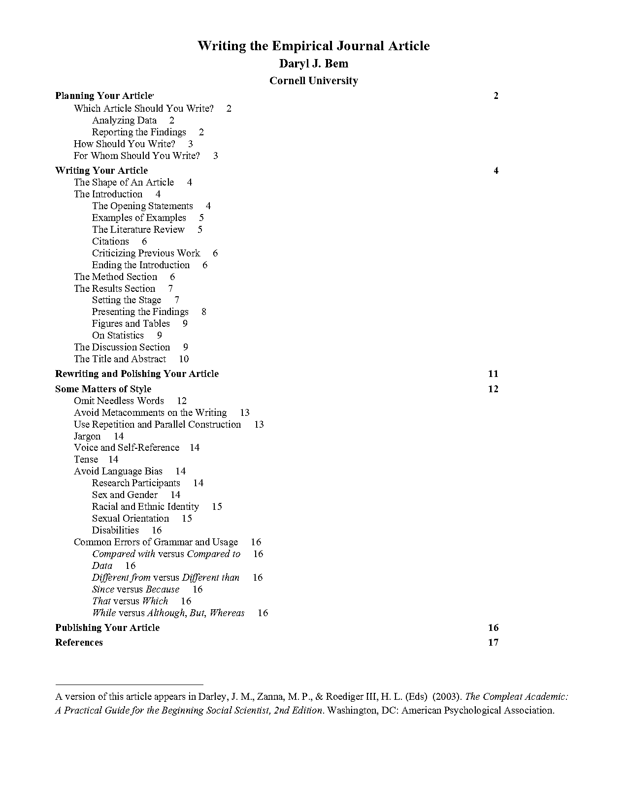 write an example of a academic practical problem