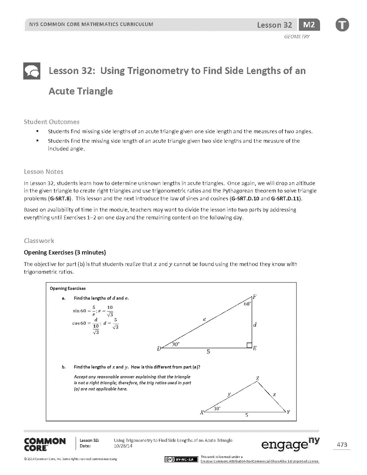 right triangle trigonometry finding side lengths worksheet answers