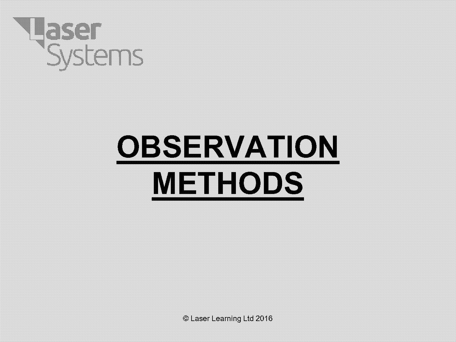 evaluate observation methods sociogram